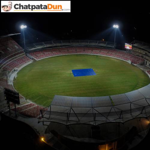 NIght view of DehraDun International Cricket Stadium